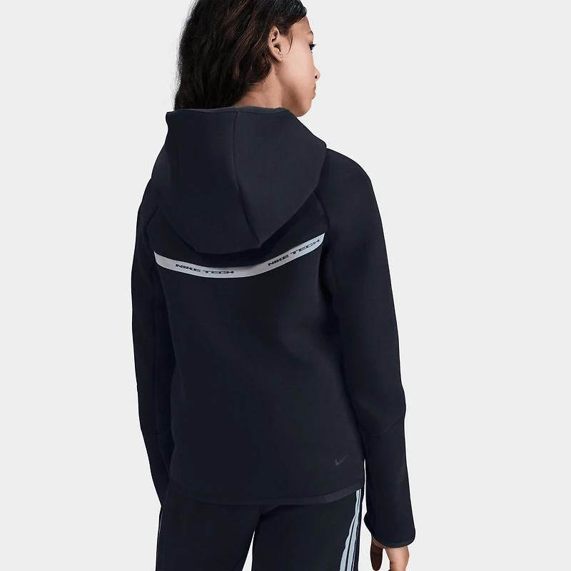 Nike Sportswear Juniors' Tech Fleece Full Zip Reflect Black /