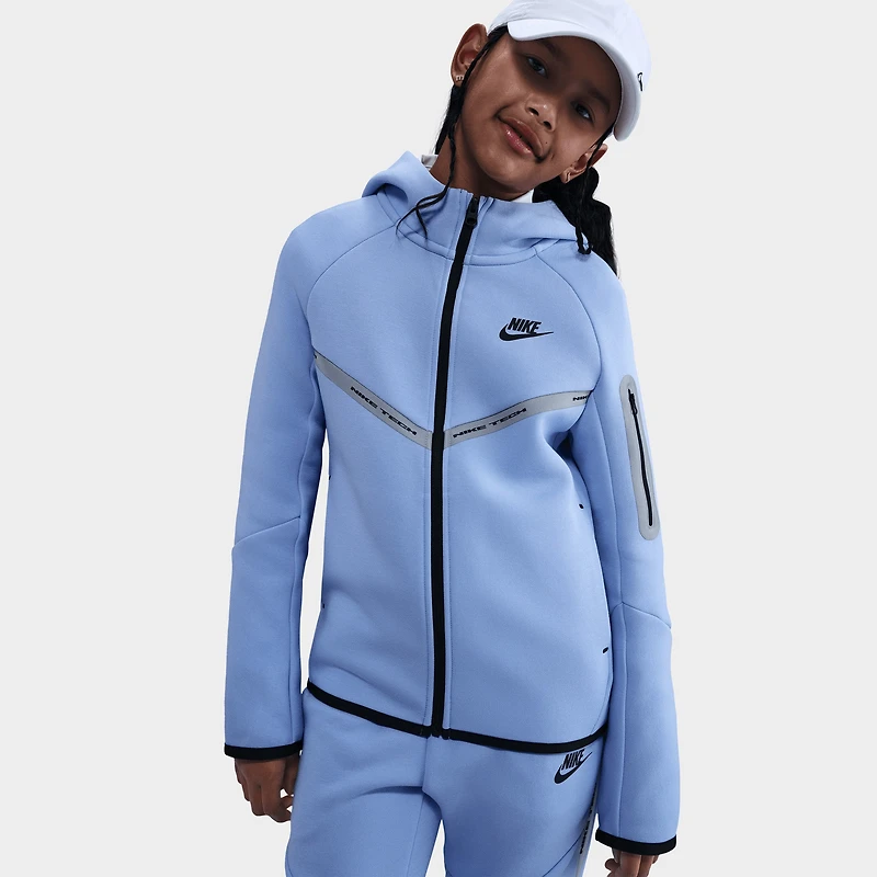 Nike Sportswear Juniors' Tech Fleece Full Zip Reflect Aluminum / Black