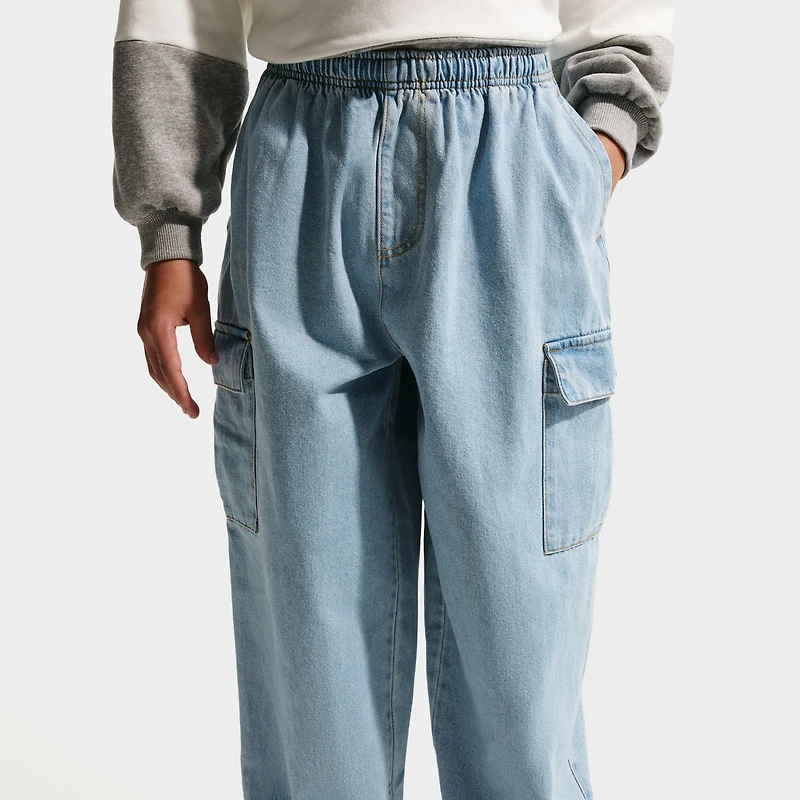 Nike Sportswear Junior Pantalon cargo en denim / Bleu armure clair