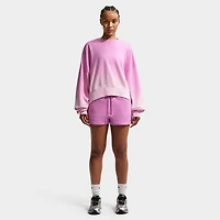 Nike Sportswear Women's Phoenix Fleece Oversized Dip Dye Crew Pink Foam / Light Magenta
