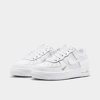 Nike Air Force 1 GS White / Desert Khaki - Metallic Silver