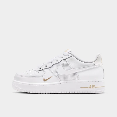 Nike Air Force 1 GS White / Desert Khaki - Metallic Silver