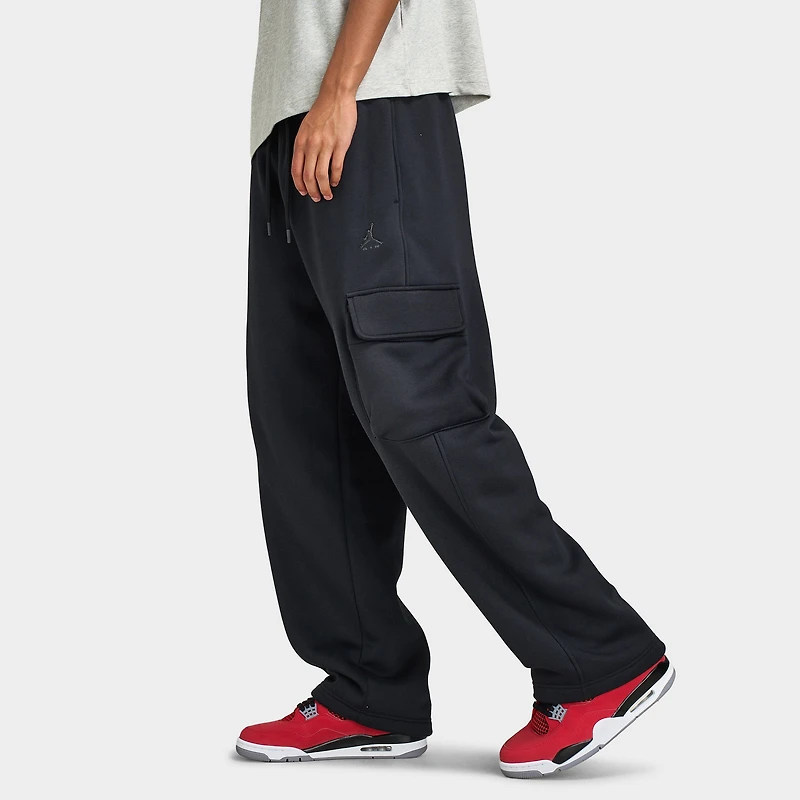 Jordan Brooklyn Oversized Fleece Cargo Pants / Black