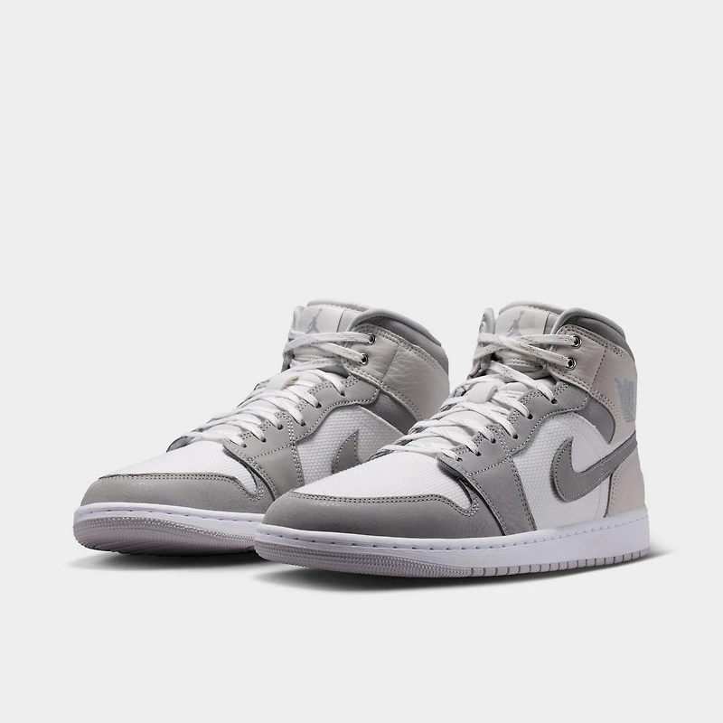 Jordan 1 Mid SE Blanc Sommet / Gris Fumée Clair - Fantôme