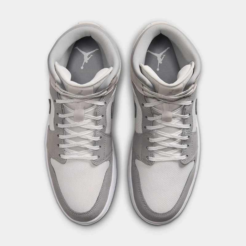 Jordan 1 Mid SE Blanc Sommet / Gris Fumée Clair - Fantôme
