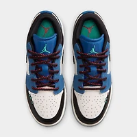 Jordan 1 Low SE GS Bleu Véritable / Noir - Rouge Universitaire