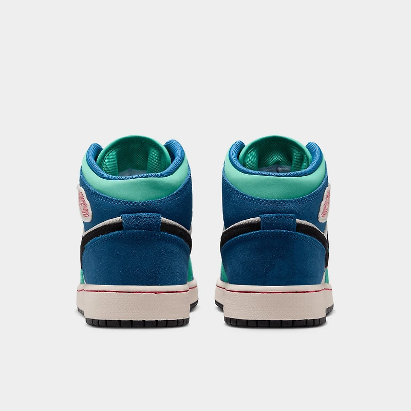 Jordan 1 Mid SE GS Craie / Rouge Universitaire - Bleu Véritable