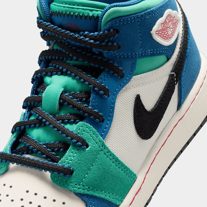 Jordan 1 Mid SE GS Craie / Rouge Universitaire - Bleu Véritable