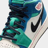 Jordan 1 Mid SE GS Craie / Rouge Universitaire - Bleu Véritable