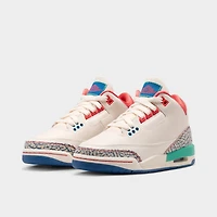 Jordan 3 Retro GS Chalk / Track Red - True Blue