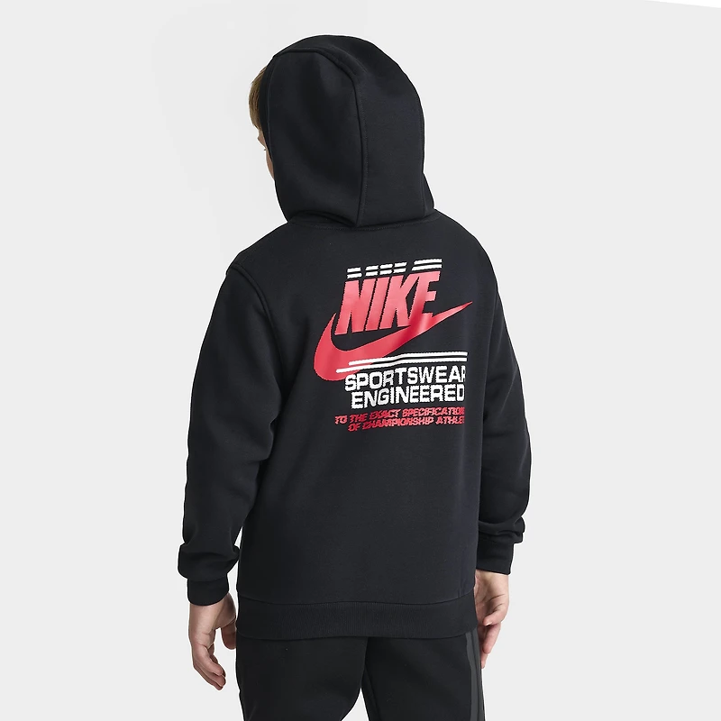 Nike Sportswear Juniors' Graphic Fleece Club Hoodie / Black
