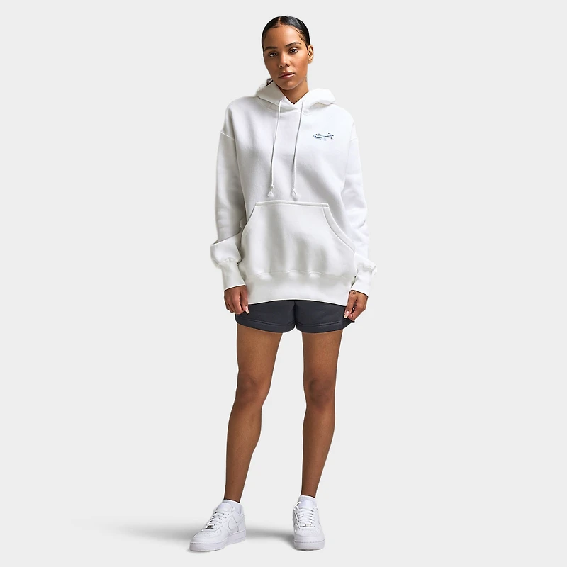 Nike Sportswear Women's Phoenix Fleece Oversized Airbush Hoodie /  White Lapis