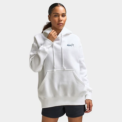 Nike Sportswear Femmes Phoenix Fleece Chandail à capuche surdimensionné Blanc / Lapis