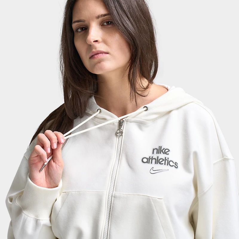 Nike Phoenix Fleece Chandail à capuche zippé pour femmes / Voile