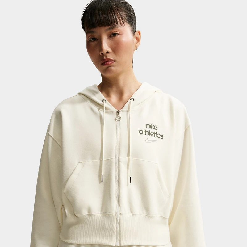 Nike Women's Phoenix Fleece Fullzip Hoodie / Sail