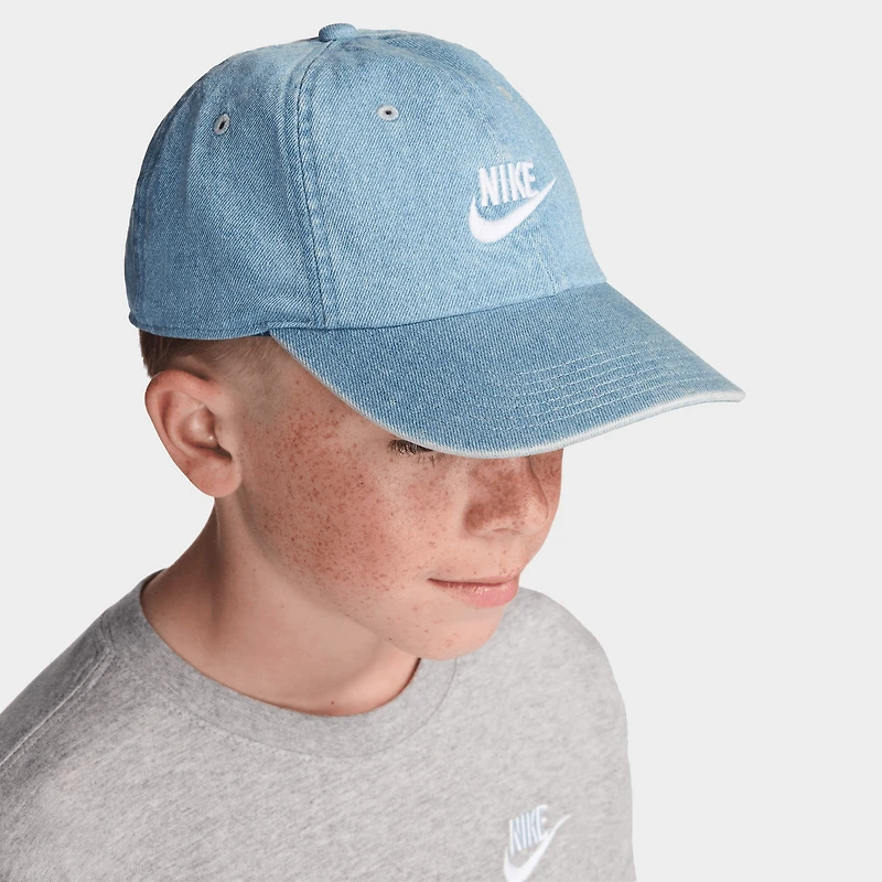 Nike Kids' Unstructured Futura Denim Wash Cap / Aegean Storm