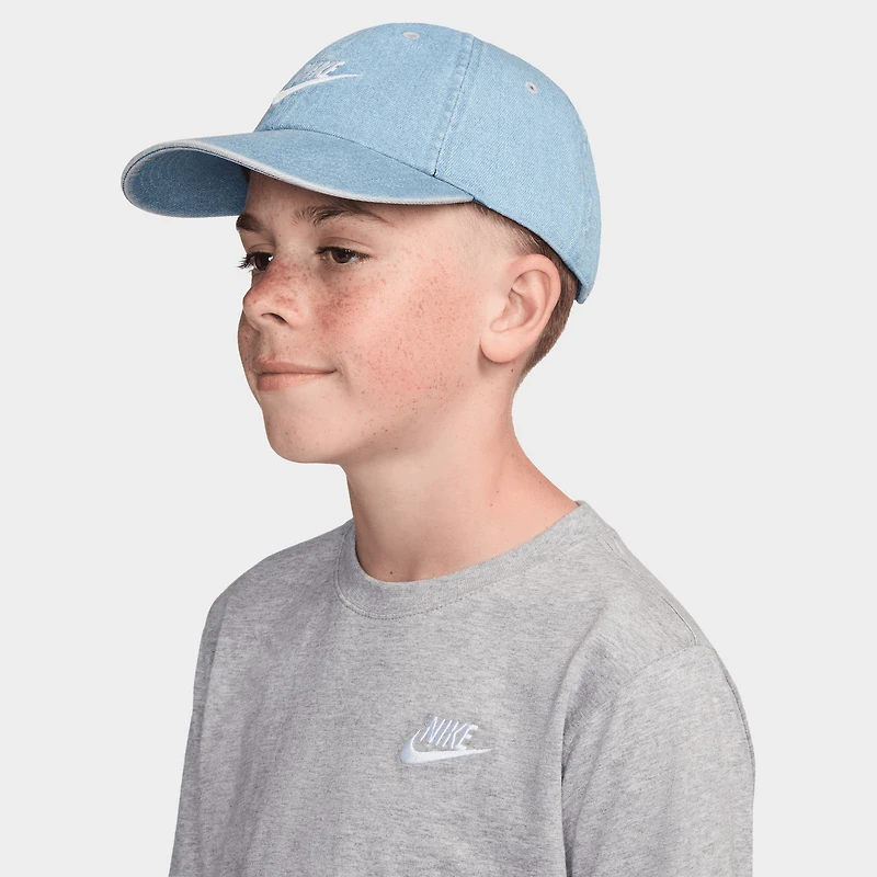 Nike Kids' Unstructured Futura Denim Wash Cap / Aegean Storm
