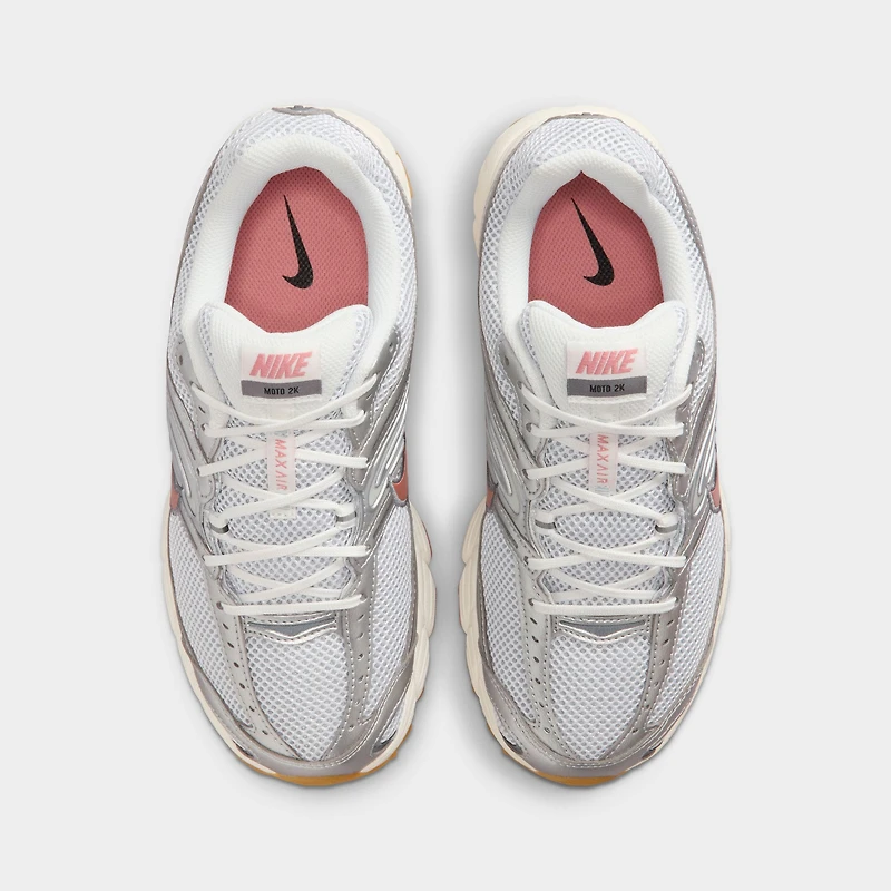 Nike Femmes Air Max Moto 2K Blanc/rouge bronze métallisé - Argent métallique