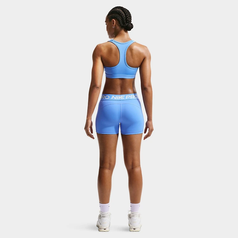 Nike Pro Women's 365 Mid Rise 3in Shorts USM / University Blue White