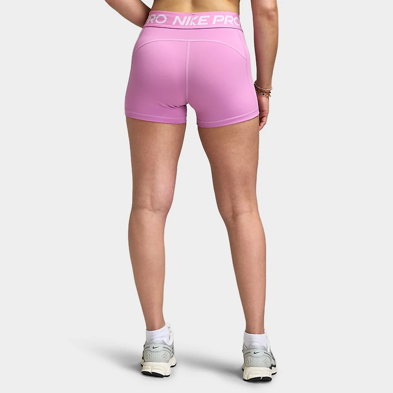 Nike Pro Women's 365 Mid Rise 3in Shorts USM Light Magenta / White