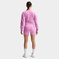 Nike Pro Women's 365 Mid Rise 3in Shorts USM Light Magenta / White