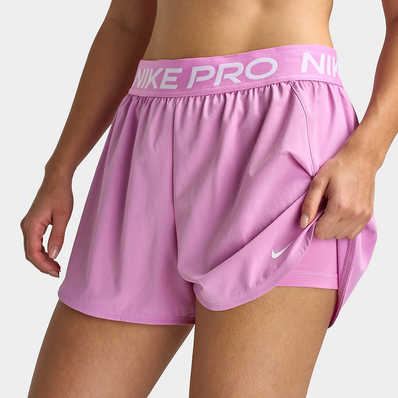 Nike Pro Women's 2in1 Shorts / Light Magenta White