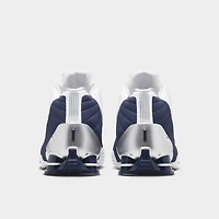 Nike Shox BB4 White / Midnight Navy - Metallic Silver