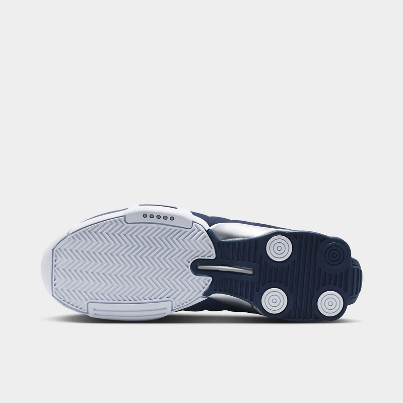Nike Shox BB4 White / Midnight Navy - Metallic Silver