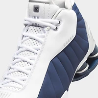 Nike Shox BB4 Blanc / Bleu marine - Argent métallisé