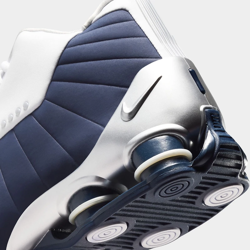 Nike Shox BB4 White / Midnight Navy - Metallic Silver