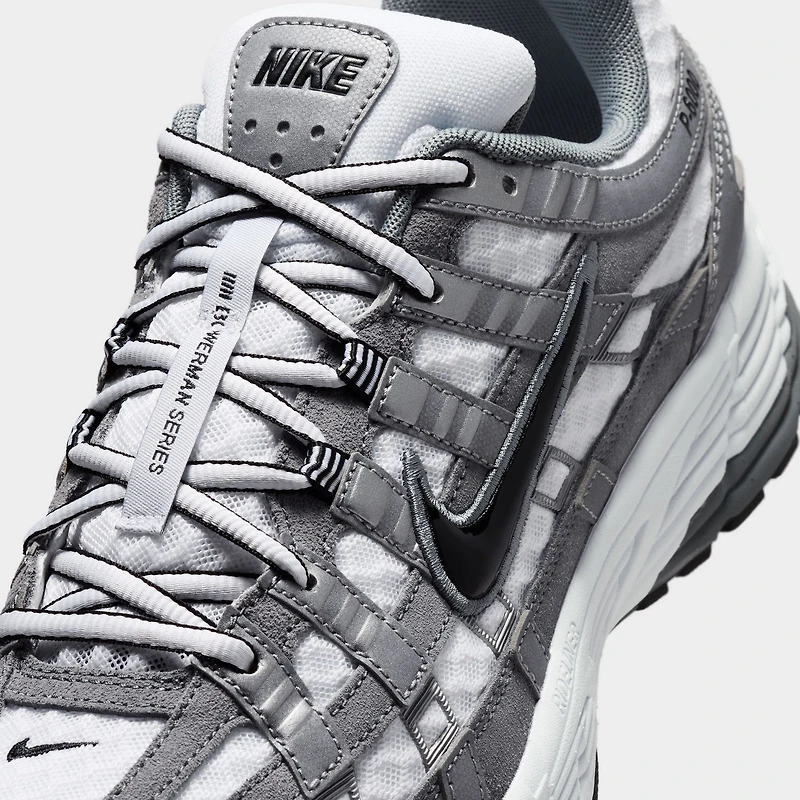 Nike P-6000 Blanc / Noir - Gris Métallisé Froid