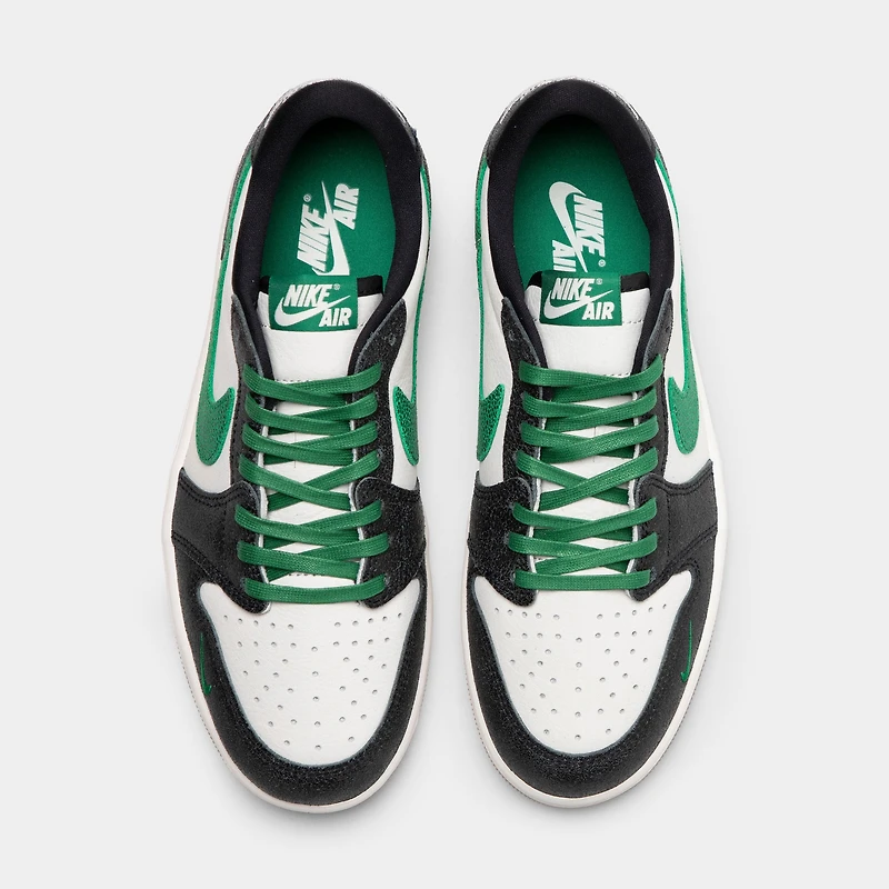 Jordan Men's 1 Retro Low OG Phantom / Pine Green-Black
