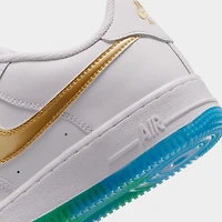 Nike Air Force 1 GS World Cup Blanc / Or Métallique - Jaune Sonique Vif