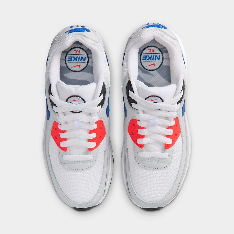 Nike Air Max 90 GS Blanc / Bleu Roi - Poussière de Photon