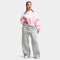 Nike Sportswear Femmes Phoenix Fleece Pantalon Taille haute à Jambes Larges / Platine pur