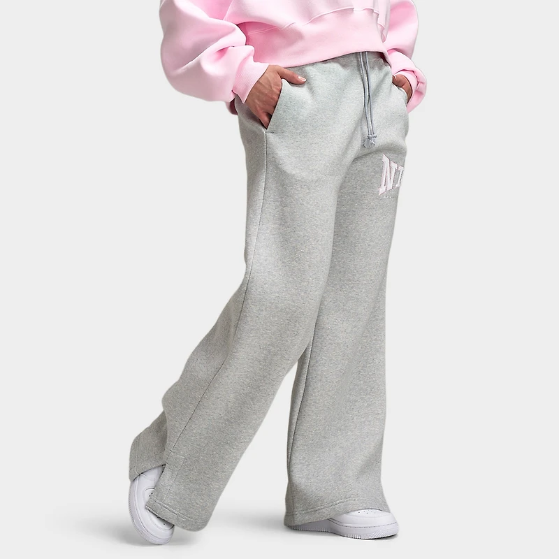 Nike Sportswear Femmes Phoenix Fleece Pantalon Taille haute à Jambes Larges / Platine pur
