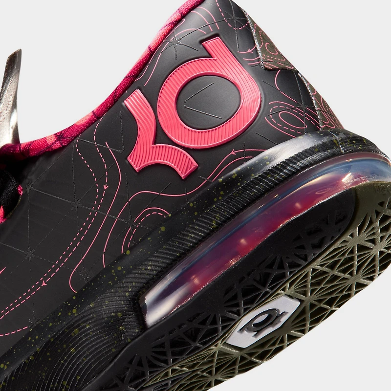 Nike KD VI GS Noir / Rouge Atomique - Olive Médium