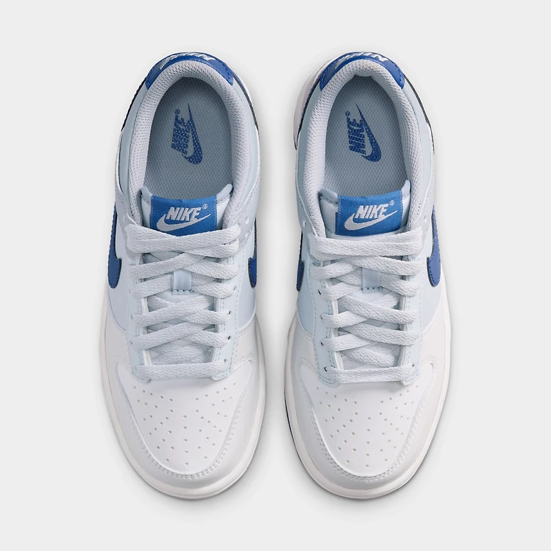 Nike Dunk Low GS Blanc sommet / Bleu roi foncé - Platine pur