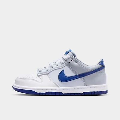 Nike Dunk Low GS Blanc sommet / Bleu roi foncé - Platine pur