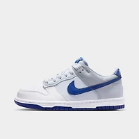 Nike Dunk Low GS Blanc sommet / Bleu roi foncé - Platine pur