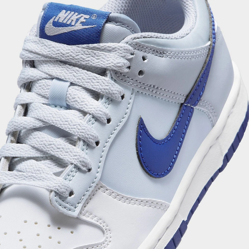 Nike Dunk Low GS Blanc sommet / Bleu roi foncé - Platine pur