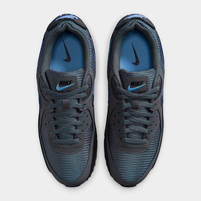 Nike Air Max 90 Light Smoke Grey / Black-Football Blue