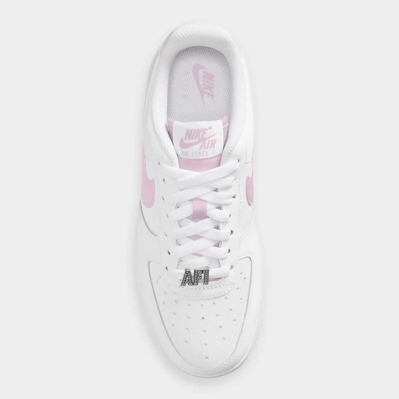 Nike Femmes Air Force 1 Blanc / Lilas Délavé - Or Métallique