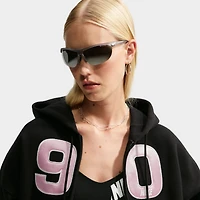 Nike Women's Studio Fleece Oversized Cropped Full Zip / Black