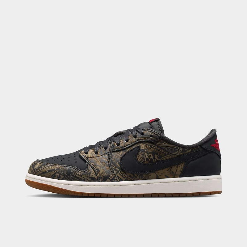 Jordan 1 Low OG Noir / Rouge Universitaire - Blanc Sommet