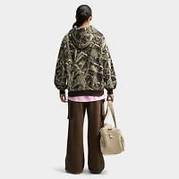 Nike Women's Studio Fleece Oversized Hoodie / Camo Green - Pink Rise