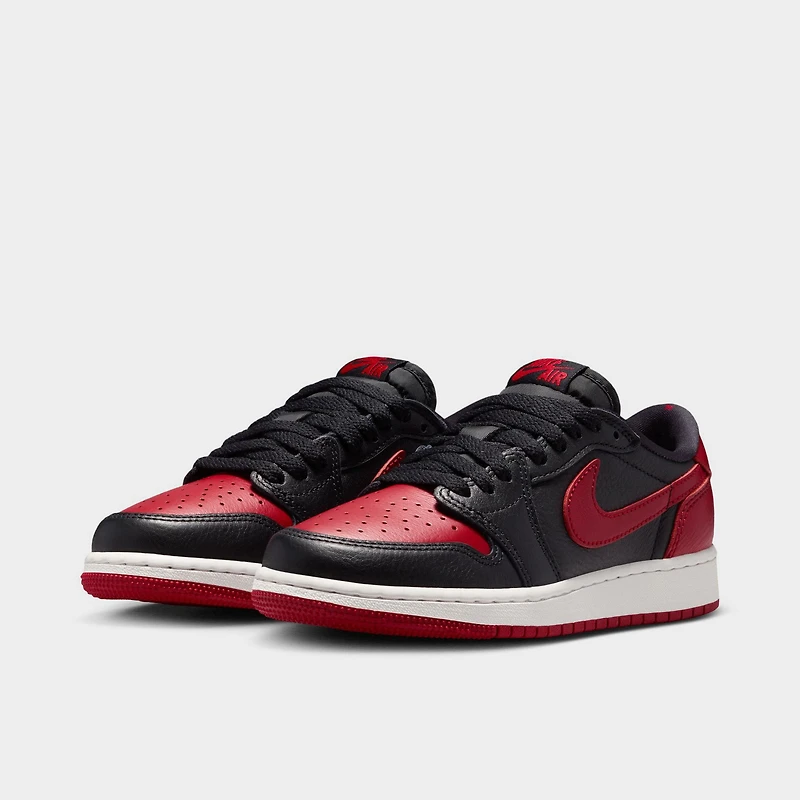 Jordan 1 Low OG Retro GS Noir / - Rouge Varsity
