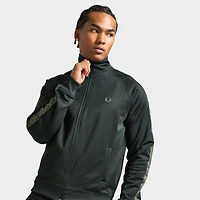 Fred Perry Contrast Tape Track Jacket / Night Green