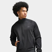 Veste de survêtement Fred Perry à bandes contrastées, noire.