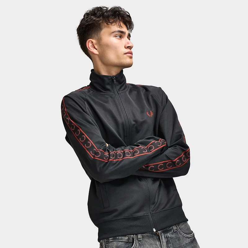 Fred Perry Contrast Tape Track Jacket Black /